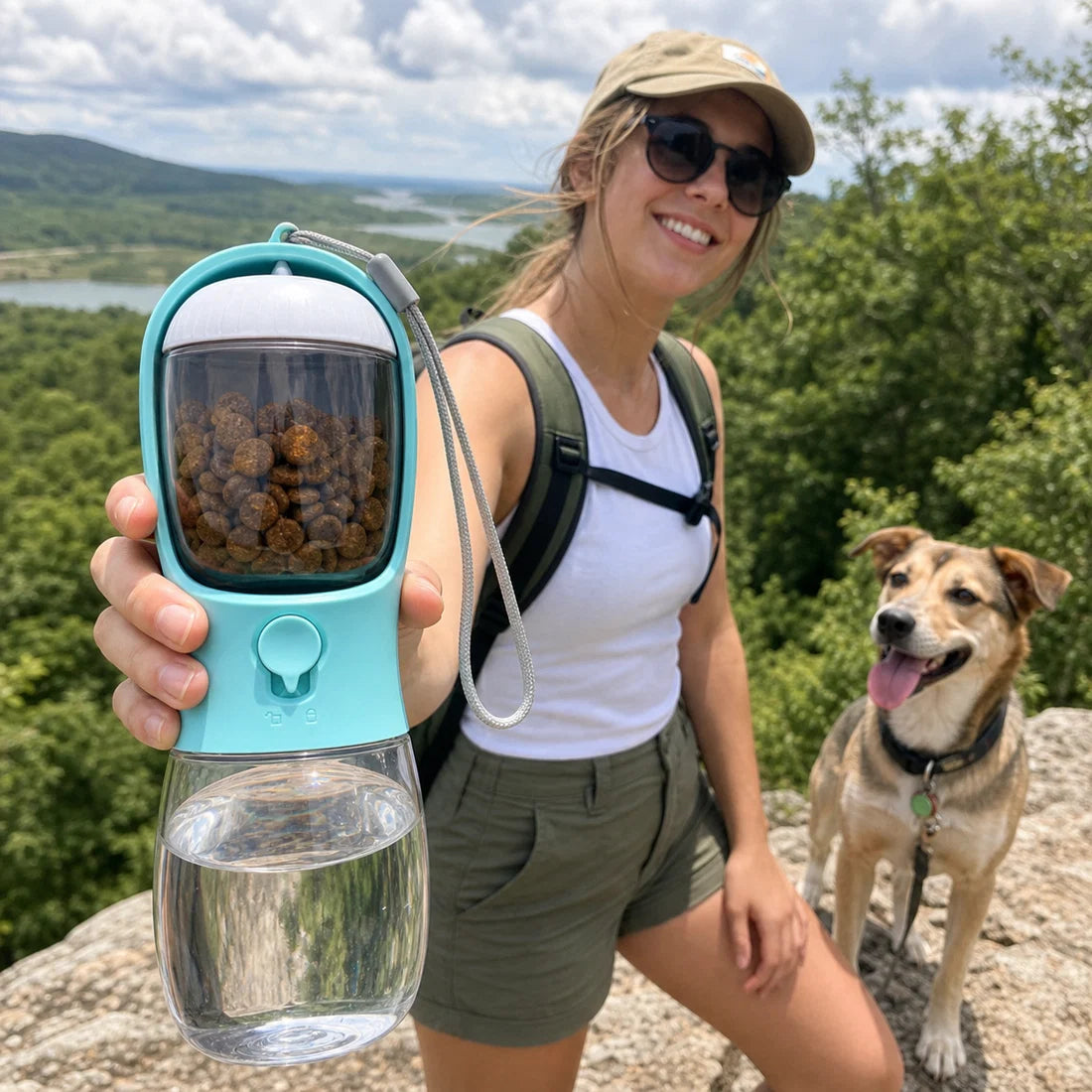 2 in 1 Portable Dog Water Bottle and Bowl